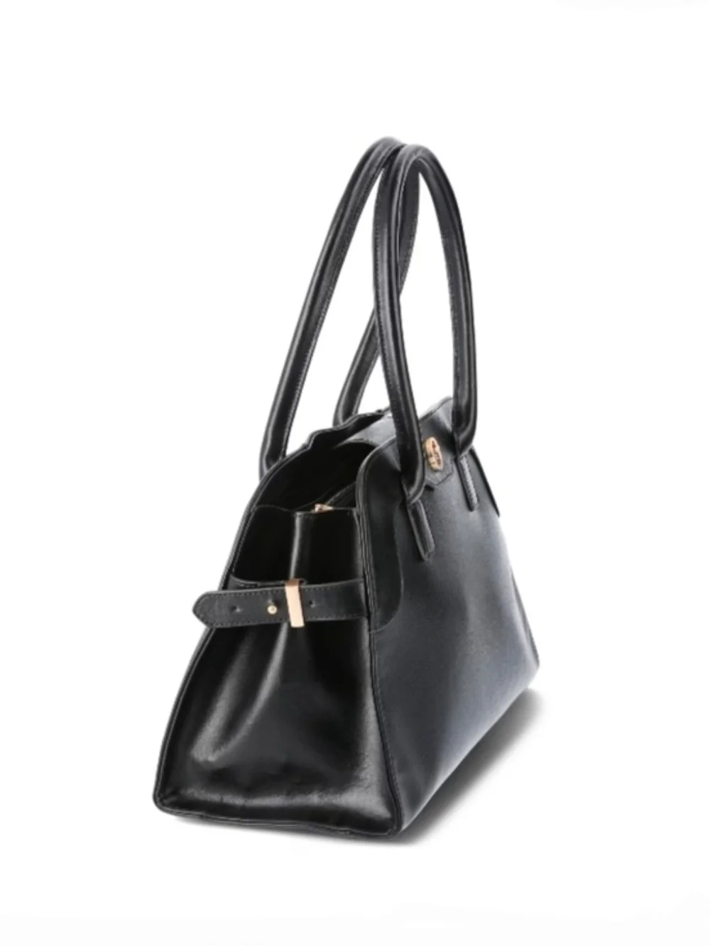 Time & Tru Maxwell Satchel Handbag In Black NWT